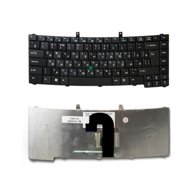 Клавиатура для ноутбука Acer Travelmate 6410, 6452, 6490 Series. Г-образный Enter. Черная, без рамки. PN: NSK-AGC0R