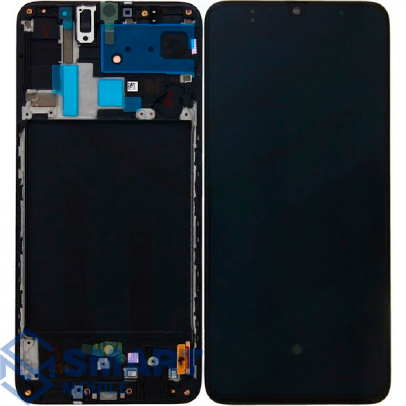 Дисплей для Samsung Galaxy A705F A70 + тачскрин в рамке (черный) сервисный 100% 