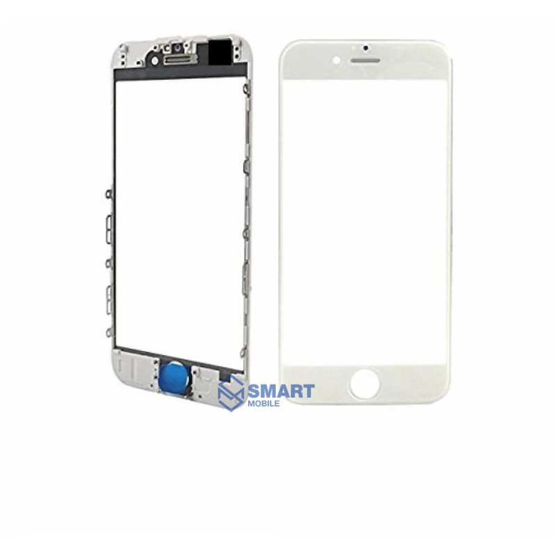 Стекло для переклейки iPhone 6S + OCA + рамка (белый) (олеофобное покрытие) оригинал