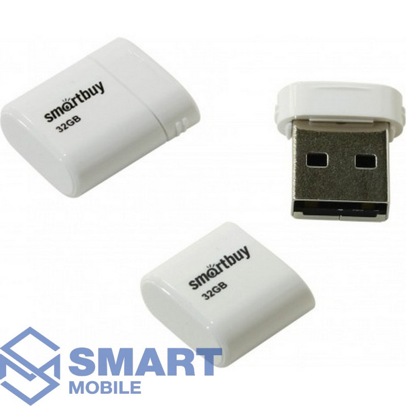 USB флеш-накопитель 32GB Smartbuy Lara USB 2.0 (белый) (SB32GBLARA-W)