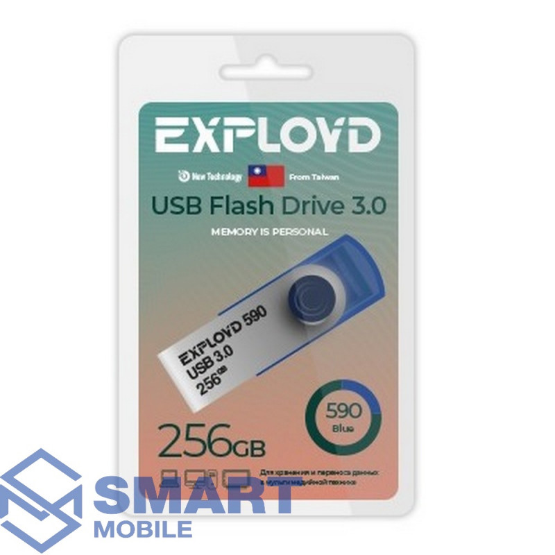 USB флеш-накопитель 256GB Exployd (590) USB 3.0 (синий)