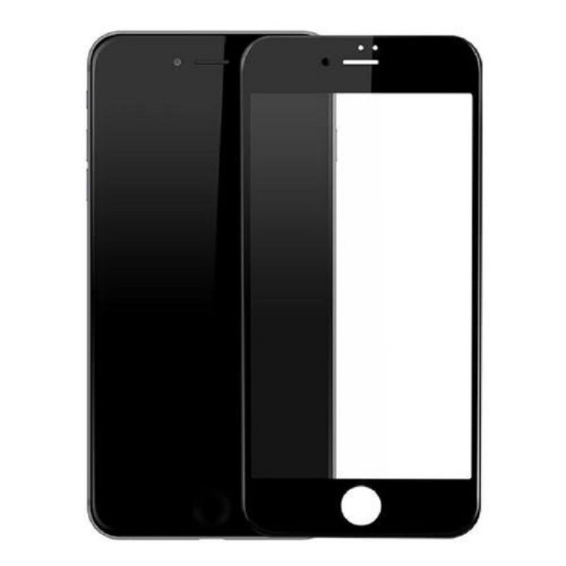 Защитное стекло для iPhone 6/6S/7/8/SE (2020) (черный) (полное покрытие) (тех.пак.)