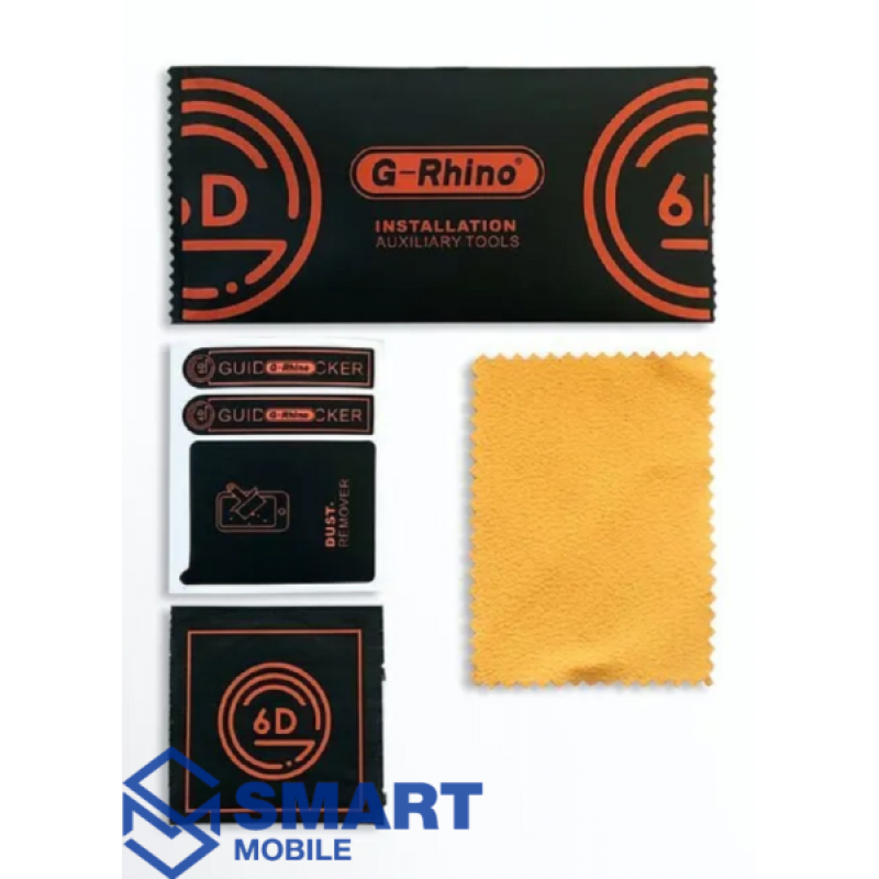 Комплект поклейки "G-RHINO" (салфетка спиртовая, стикеры для удаления пыли, тряпочка из микрофибры)