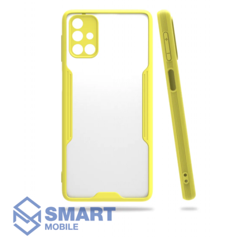 Чехол для Samsung Galaxy A515F A51/M407F M40s "Bubble" гибридный матовый (желтый)
