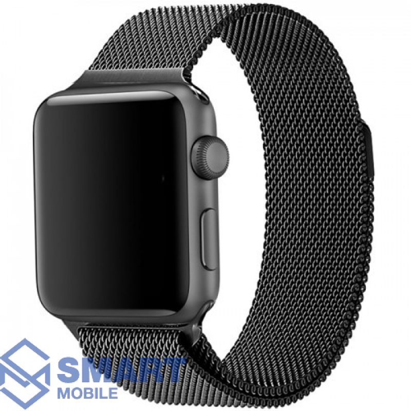 Ремешок для Apple Watch "Миланская петля" 42/44мм (черный) оригинал (фабричный)