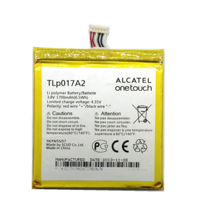 Аккумулятор для Alcatel OT6012/OT6016/OT6015/OT6014 (TLP017A2) (1700 mAh), AAA