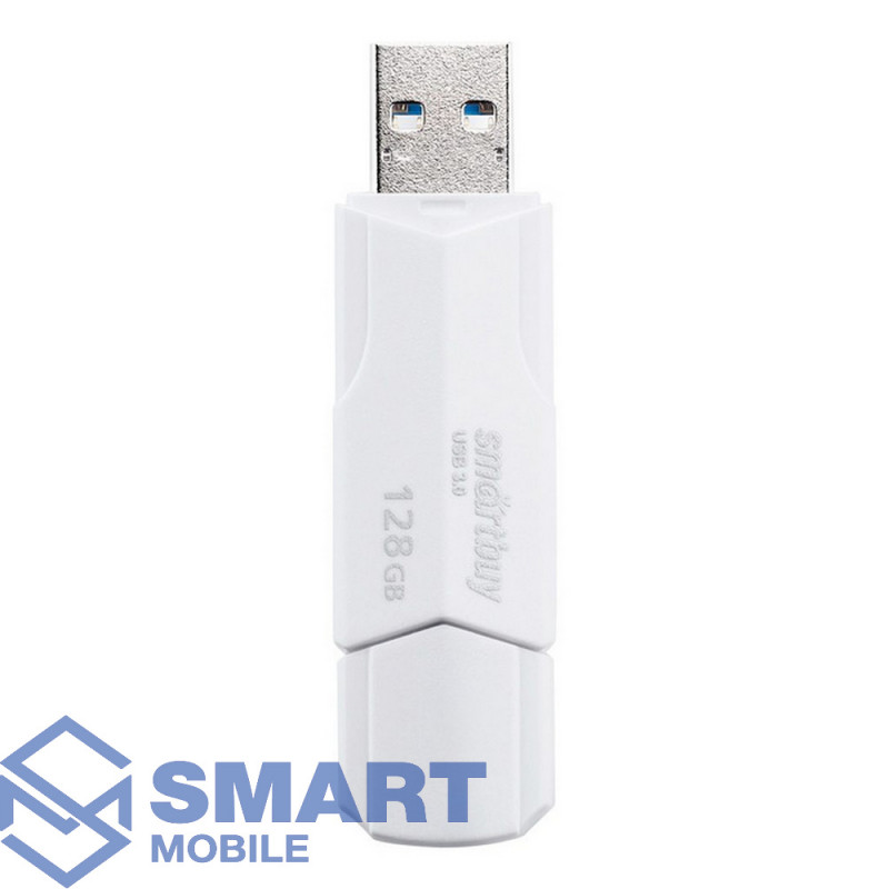 USB флеш-накопитель 128GB Smartbuy Clue USB 3.0/3.1 (белый) (SB128GBCLU-W3)