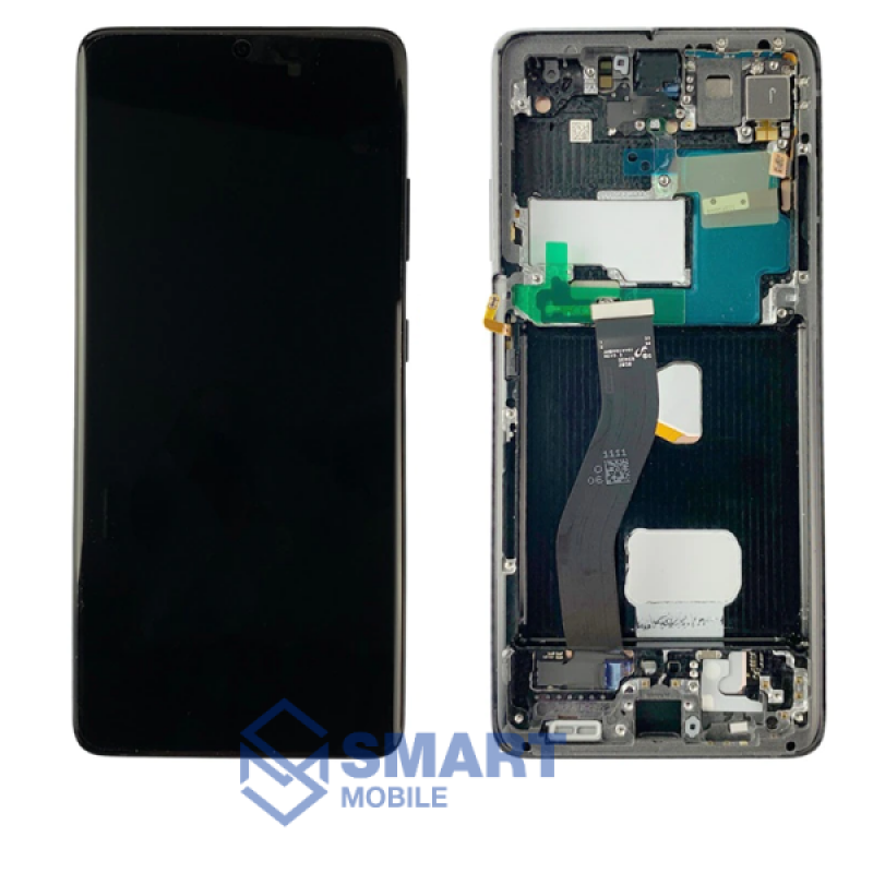 Дисплей для Samsung Galaxy G998 S21 Ultra 5G + тачскрин в рамке (черный) сервисный 100%  