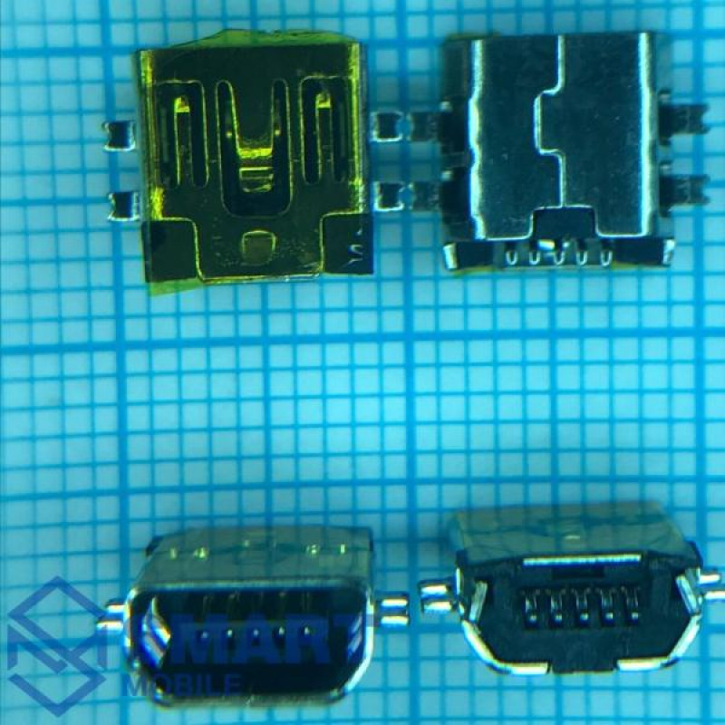 Разъем зарядки Mini USB универсальный (USB-MU-005-02) (5пин)
