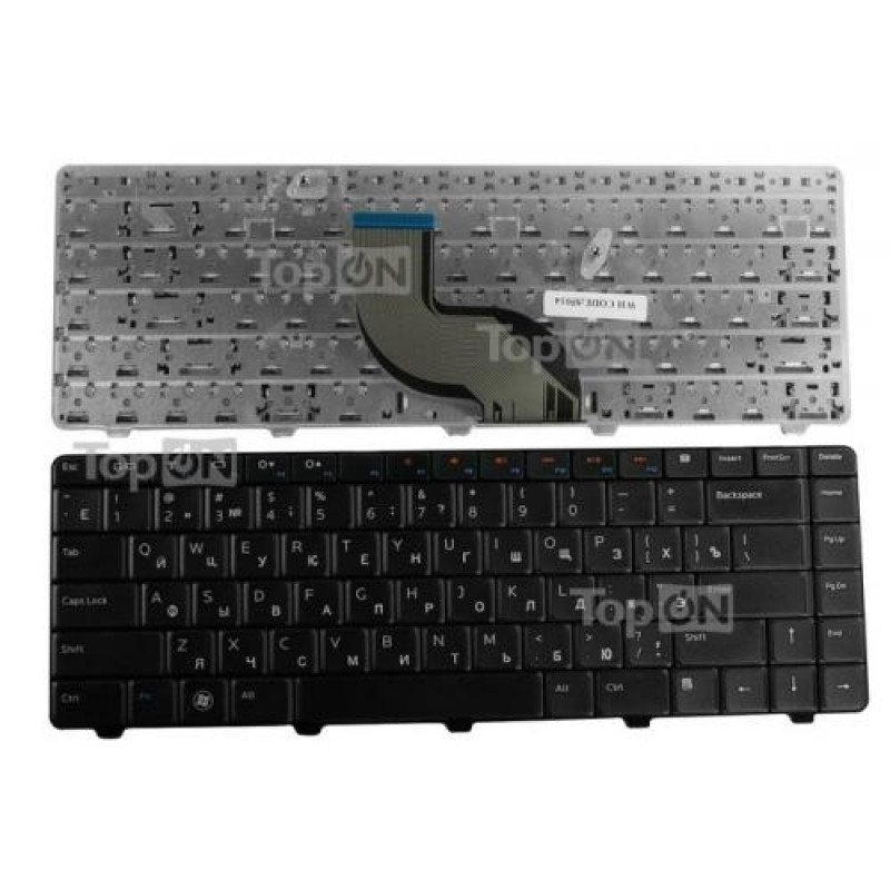 Клавиатура для ноутбука Dell Inspiron M5030, N5030 Series. Плоский Enter. Черная, без рамки. PN: NSK-DJH0R