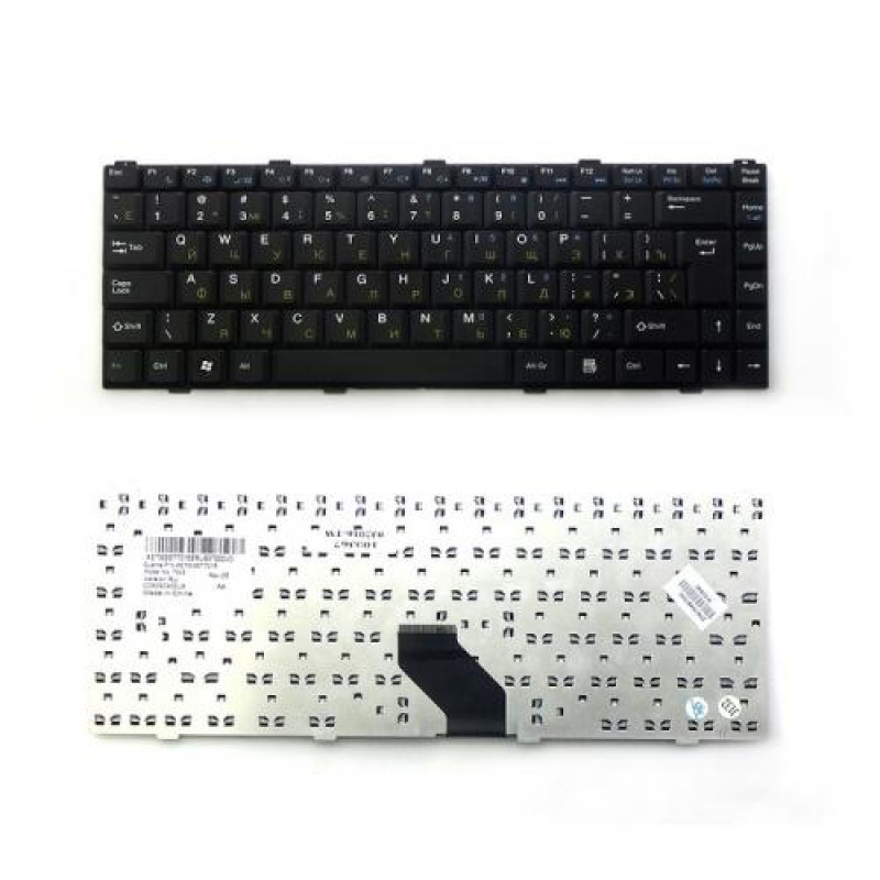 Клавиатура для ноутбука Dell Inspiron 1425, 1427 Series. Г-образный Enter. Черная, без рамки. PN: 04GNI51KUS20