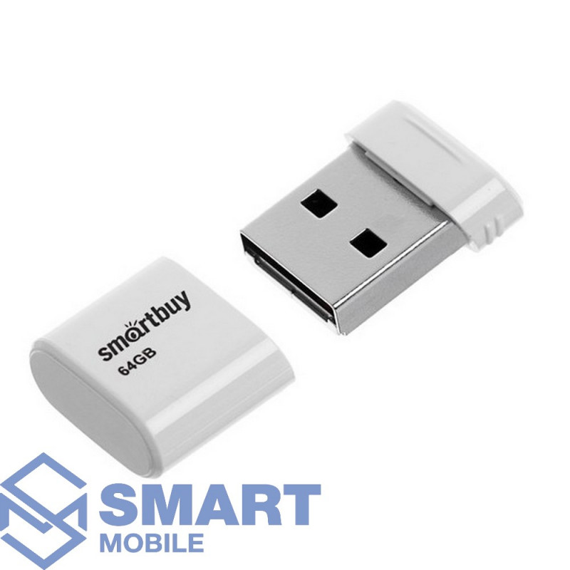 USB флеш-накопитель 64GB Smartbuy Lara USB 2.0/3.0 (белый) (SB64GBLARA-W)