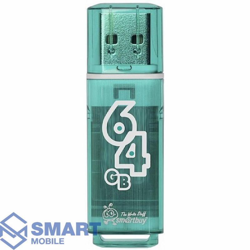 USB флеш-накопитель 64GB Smartbuy Glossy USB 2.0 (зеленый) (SB64GBGS-G)