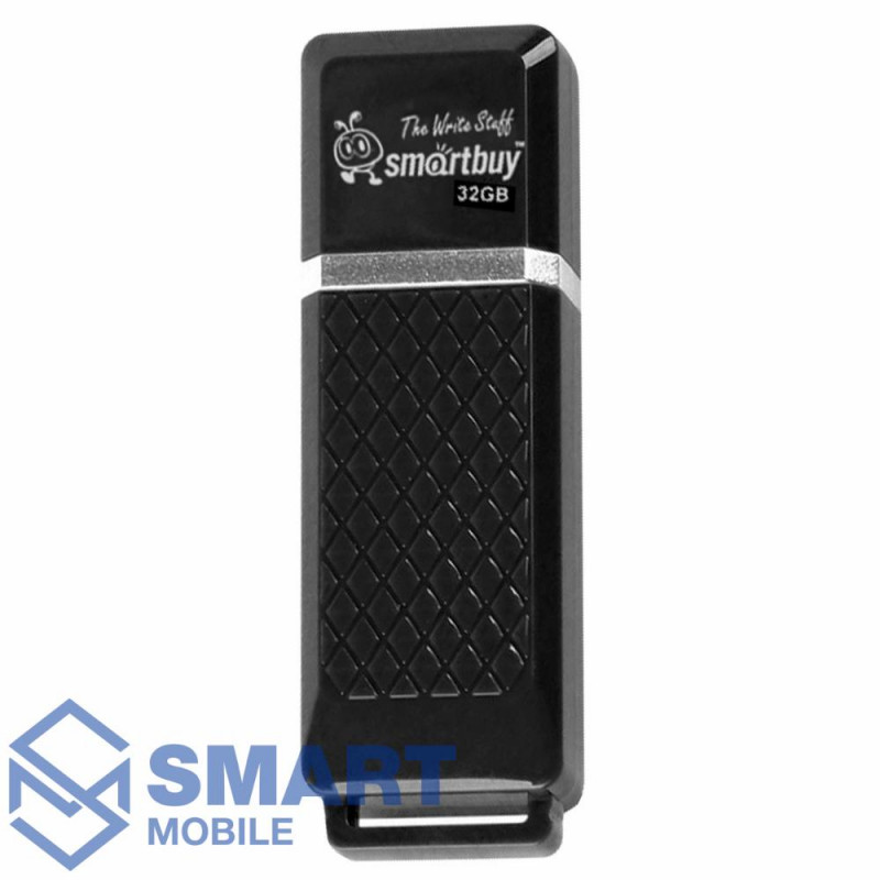 USB флеш-накопитель 32GB Smartbuy Quartz USB 2.0/3.0 (черный) (SB32GBQZ-K)