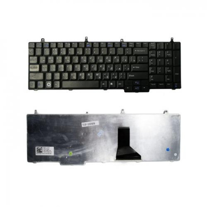 Клавиатура для ноутбука Dell Vostro 1710, 1720 Series. Плоский Enter. Черная, без рамки. PN: V081702AS, 0T351J