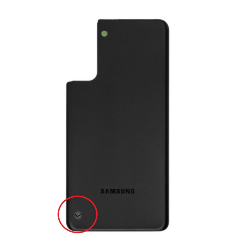 Задняя крышка для Samsung Galaxy G996B S21 Plus (черный) незначительный дефект (дефект прокраски)