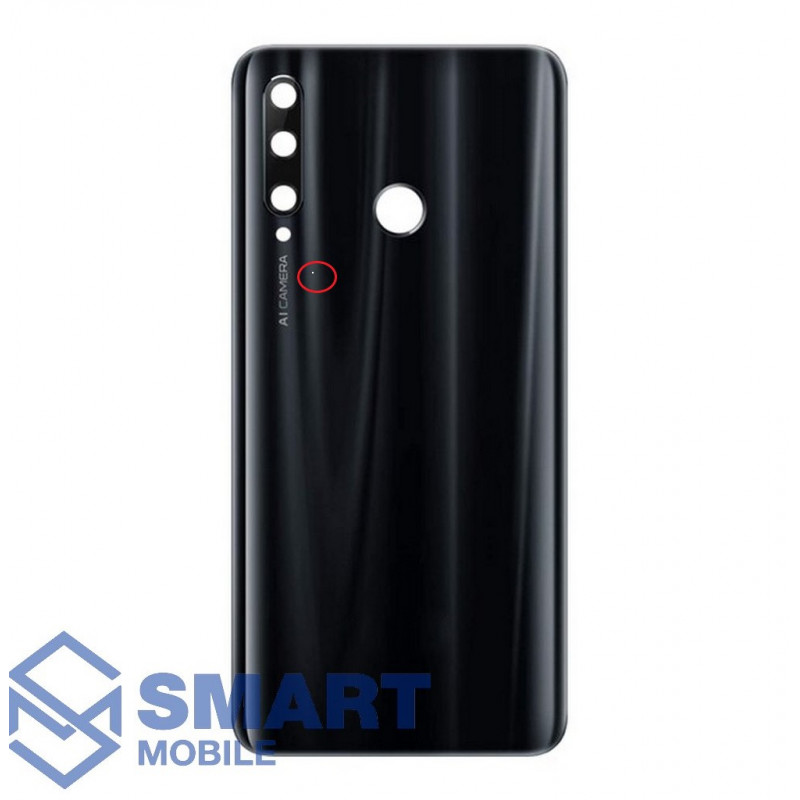 Задняя крышка для Huawei Honor 20 Lite Global (6,21") (черный) + стекло камеры Premium незаметный дефект (дефект прокраски - мелкие точки)