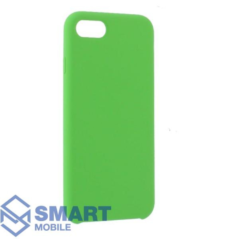 Чехол для iPhone 7/8/SE (2020) "Silicone Case" (ярко-зеленый) с лого