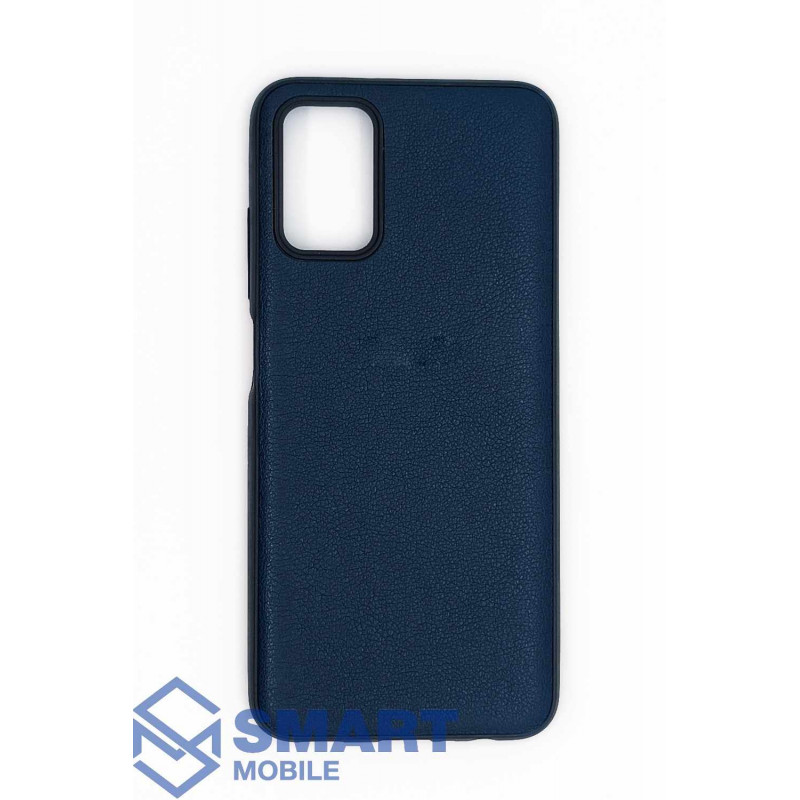 Чехол для Samsung Galaxy A037F A03s под кожу (синий)