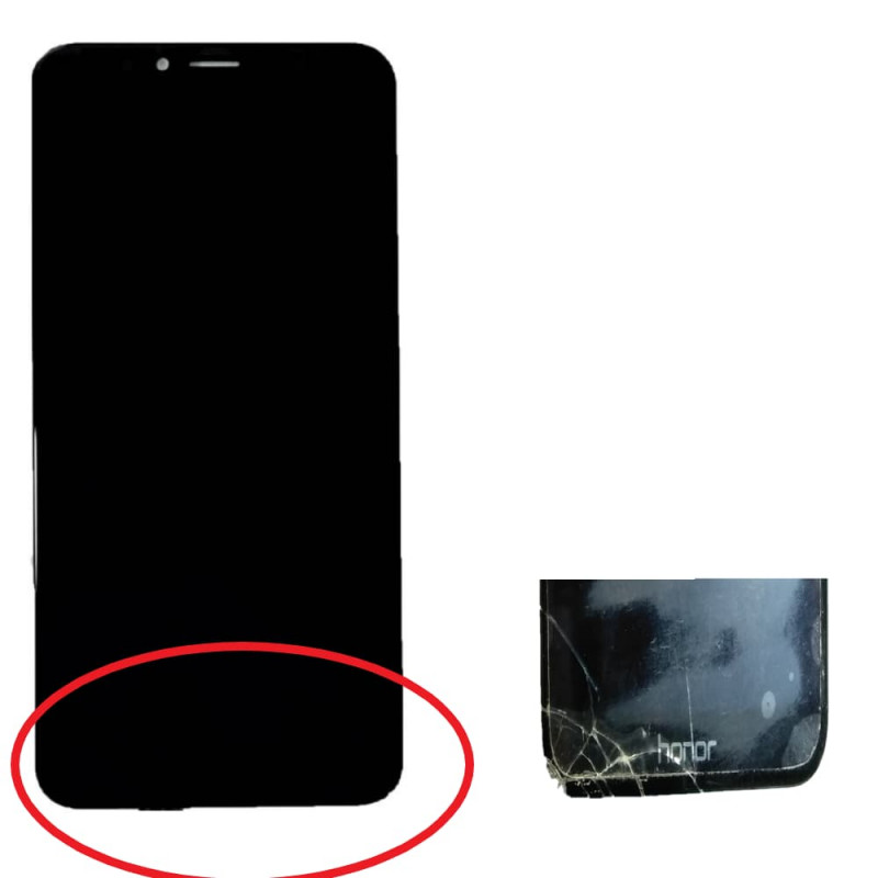 Дисплей для Huawei Honor 7A Pro/7C/Y6 Prime (2018)/Y6 (2018) + тачскрин (черный) (100% NEW) уценка (под переклейку)