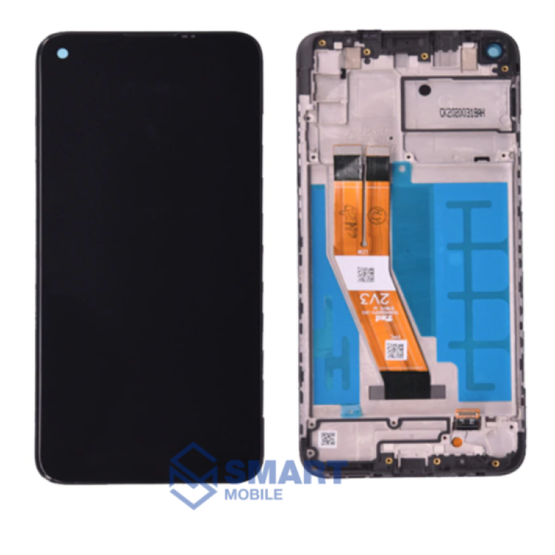 Дисплей для Samsung Galaxy A115F A11 + тачскрин в рамке (черный) сервисный 100%