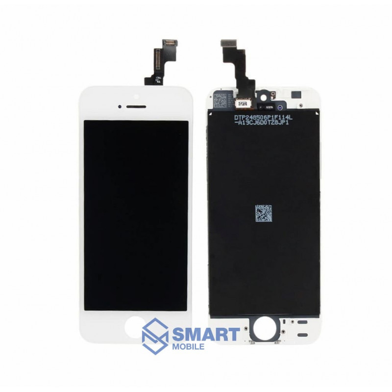 Дисплей для iPhone 5S/SE + тачскрин + рамка (белый) (100% LCD)