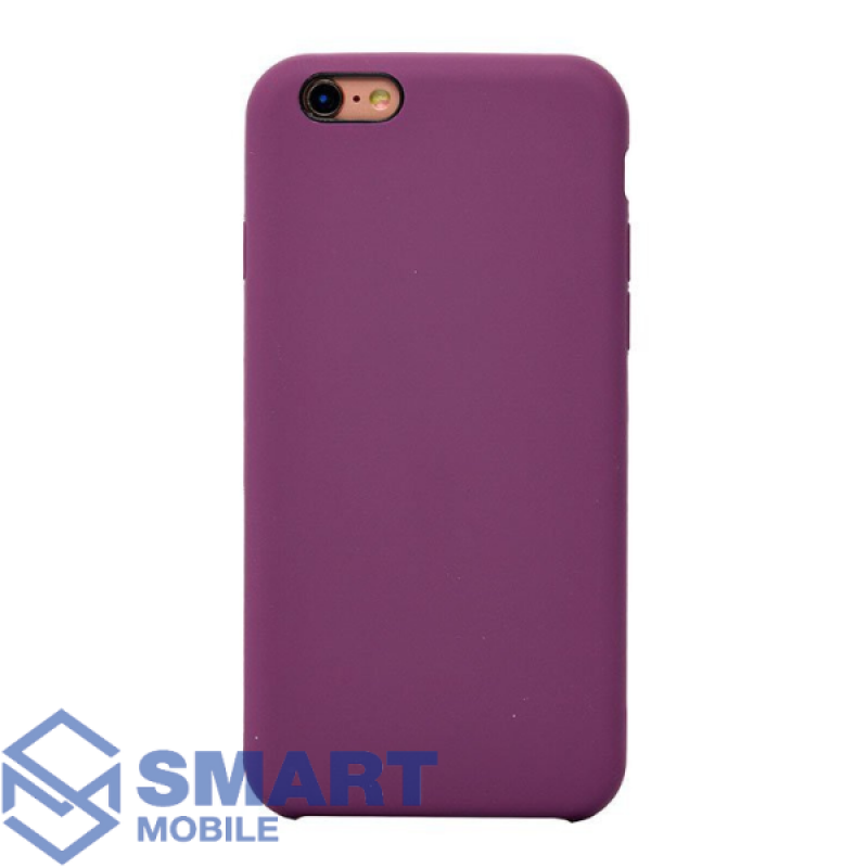 Чехол для iPhone 5/5S/SE "Silicone Case" (баклажан) с лого