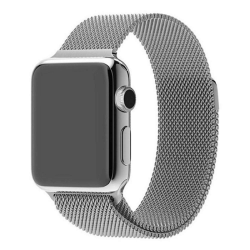 Ремешок для Apple Watch "Миланская петля" 42/44мм (серебро), оригинал (фабричный)
