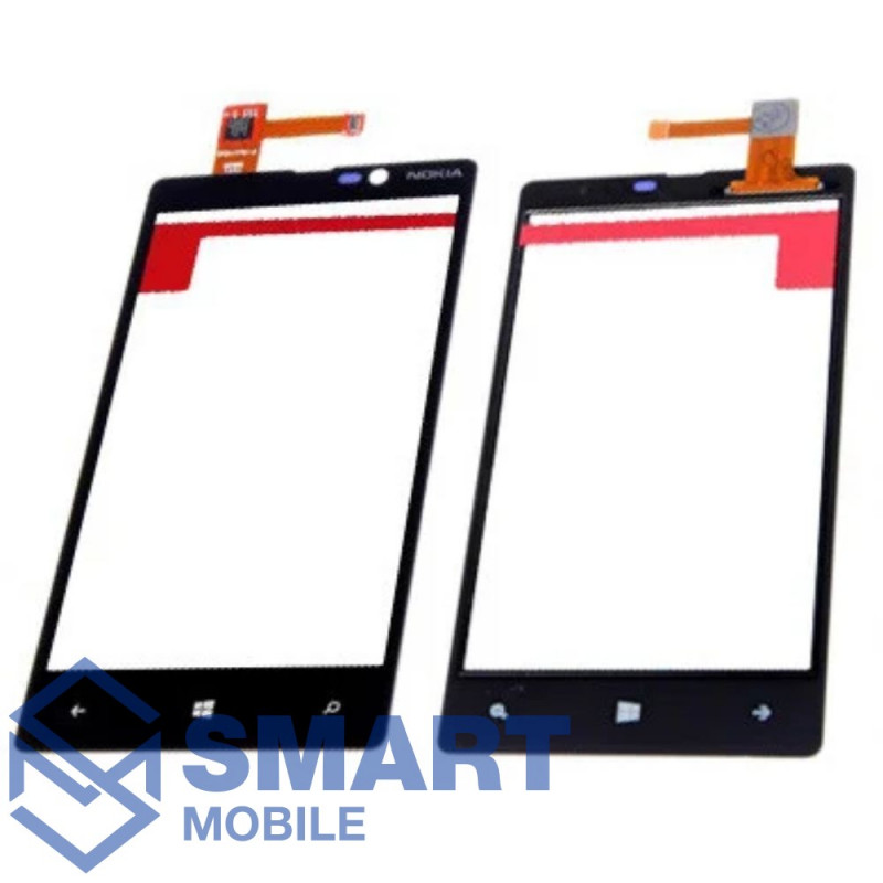 Тачскрин для Nokia 820 Lumia (RM-824/RM-825) + рамка (черный) Premium