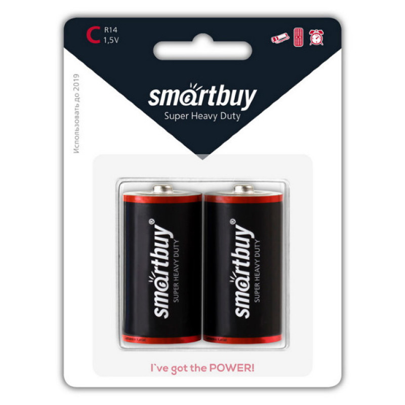 Батарейка Smartbuy R14/2B (12/192) (SBBZ-C02B) солевая 