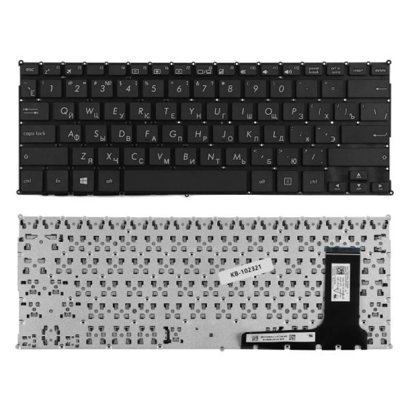 Клавиатура для ноутбука Asus TP201SA Series. Плоский Enter. Черная, без рамки. PN: AEXK6700010