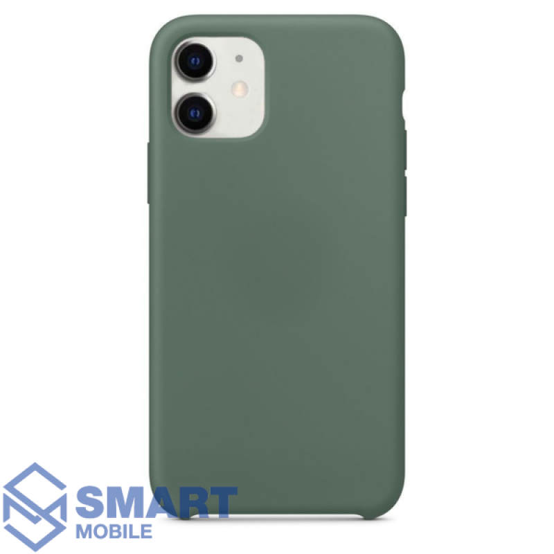 Чехол для iPhone 12/12 Pro "Silicone Case" (оливково-серый) с лого