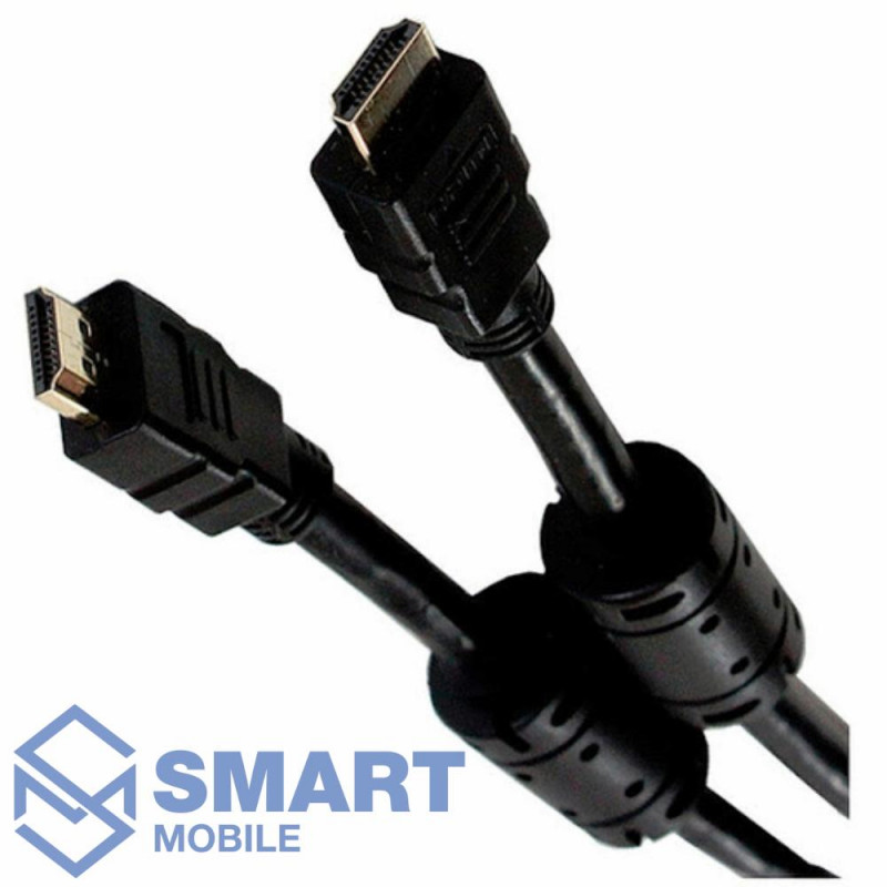 Кабель HDMI to HDMI ver.1.4b  A-M/A-M, 2 фильтра, 10м (24K) в пакете (К-202)