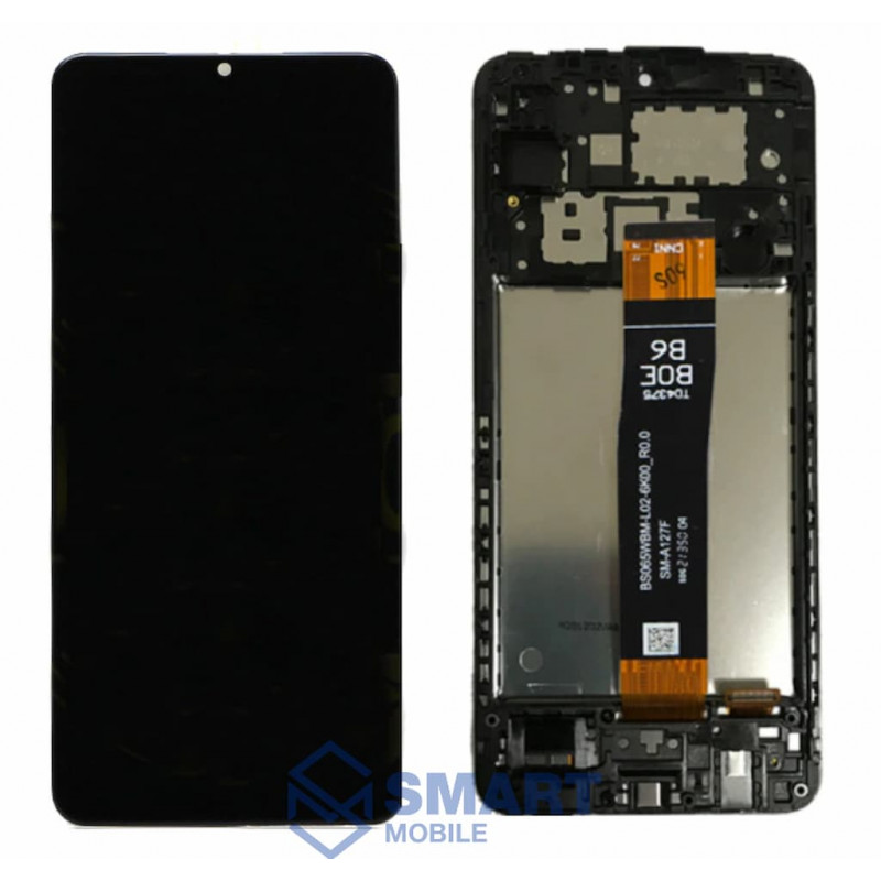 Дисплей для Samsung Galaxy A127F A12 Nacho + тачскрин в рамке (черный) сервисный 100%
