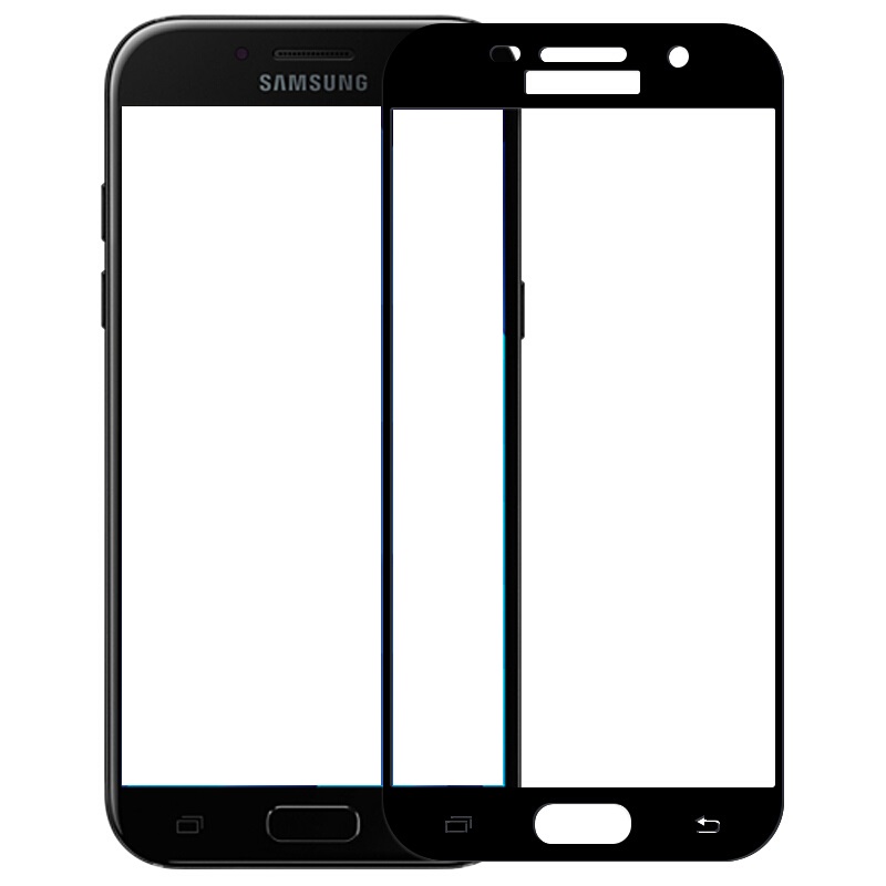 Защитное стекло для Samsung Galaxy A520F A5 (2017) (черный) (полное покрытие) (тех. пак.)