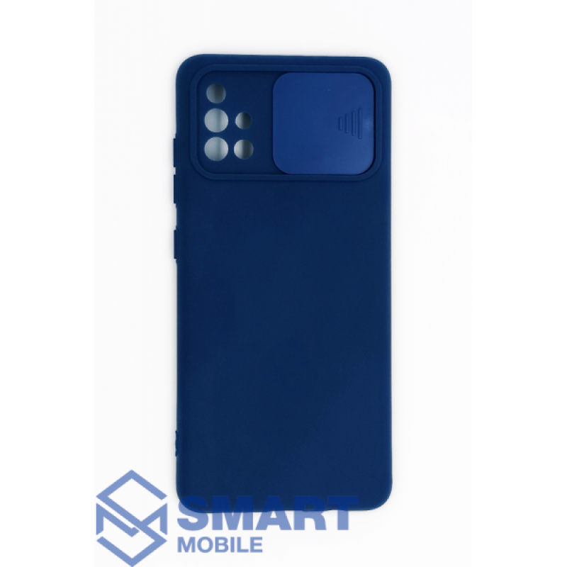 Чехол для Samsung Galaxy A515F A51/M407F M40s силиконовый, с защитой камеры (синий)