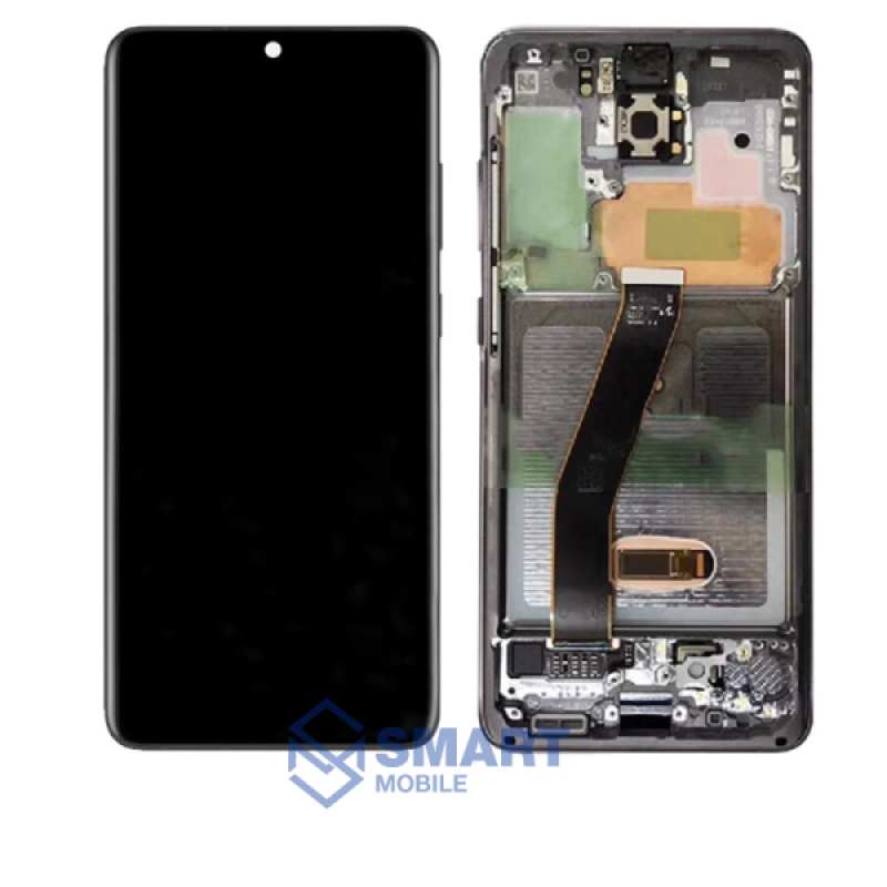 Дисплей для Samsung Galaxy G988B S20 Ultra + тачскрин в рамке (серый) сервисный 100%