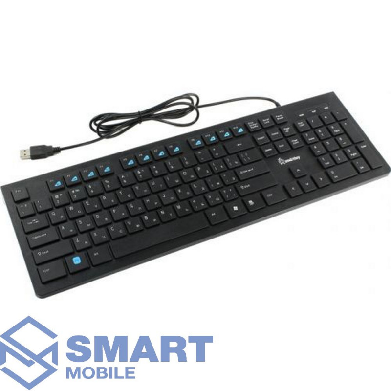 Клавиатура проводная SmartBuy 206 USB (SBK-206US-K) мультимедийная (черный)