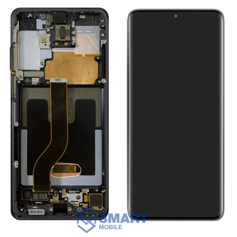 Дисплей для Samsung Galaxy G985F S20 Plus/G986F S20 Plus 5G + тачскрин в рамке (черный) сервисный 100%