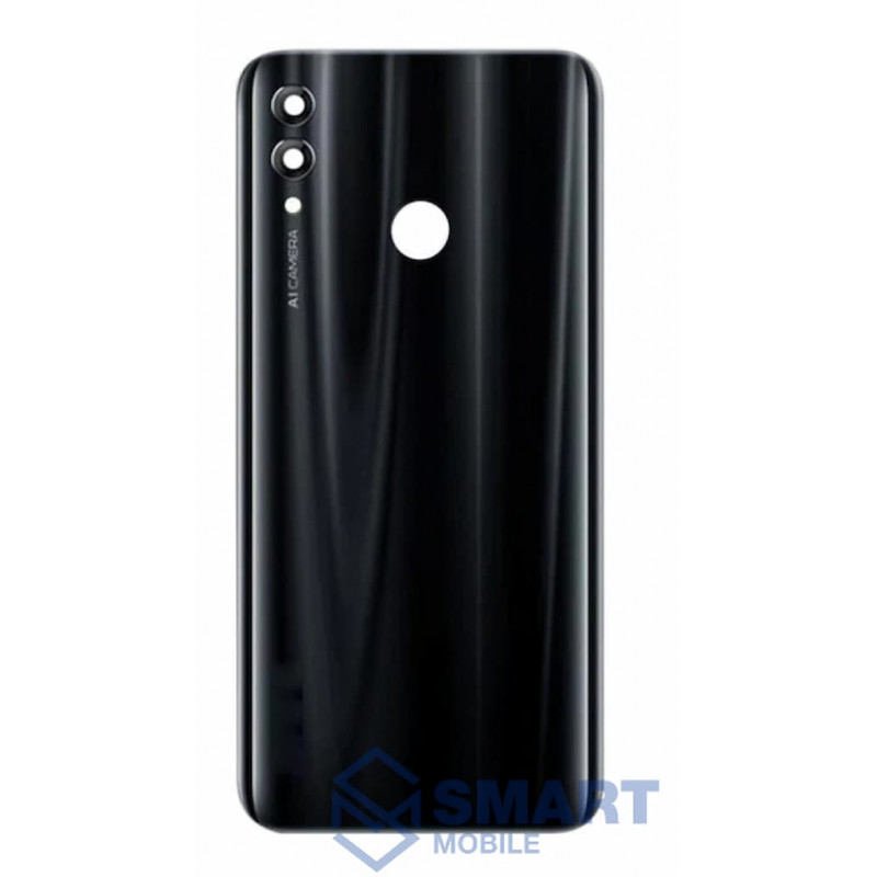 Задняя крышка для Huawei Honor 10 Lite (черный) + стекло камеры Premium, незначительный дефект (дефект литья - мелкие точки)