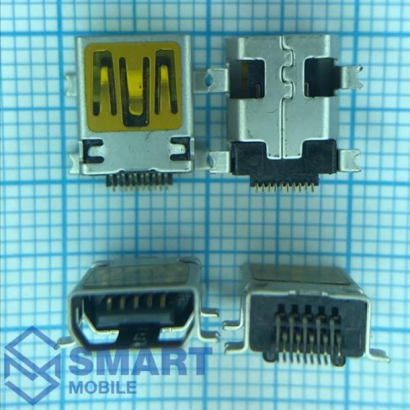 Разъем зарядки Mini USB универсальный (USB-MU-010-F03) (10пин) 