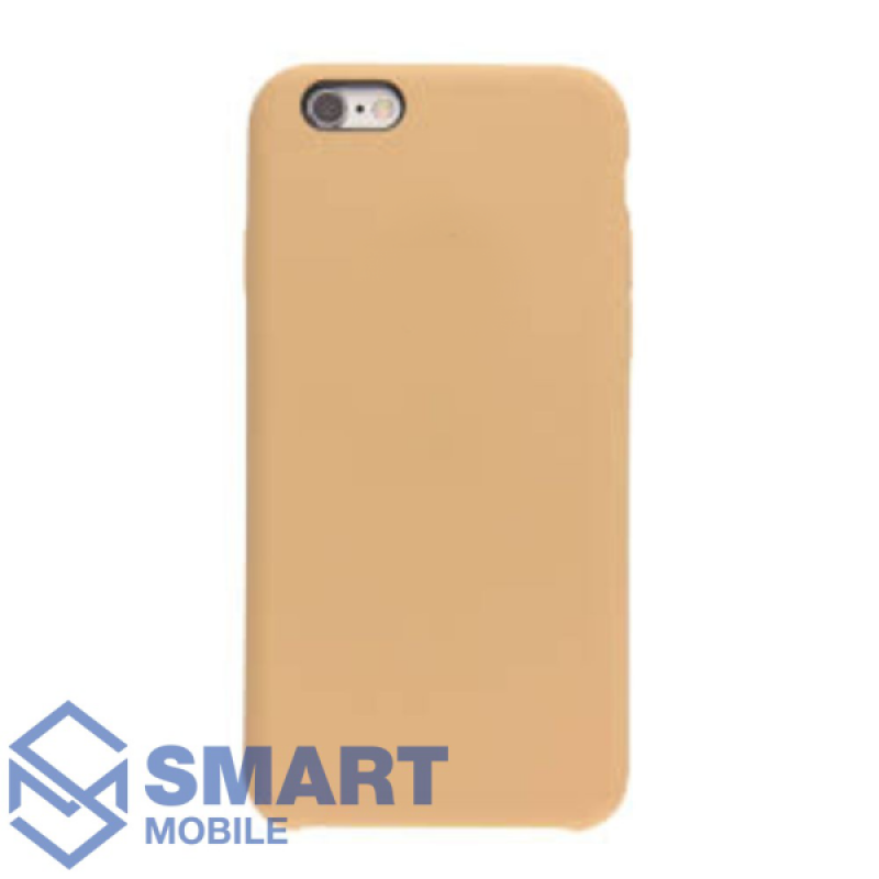 Чехол для iPhone 6/6S "Silicone Case" (пудра) с лого