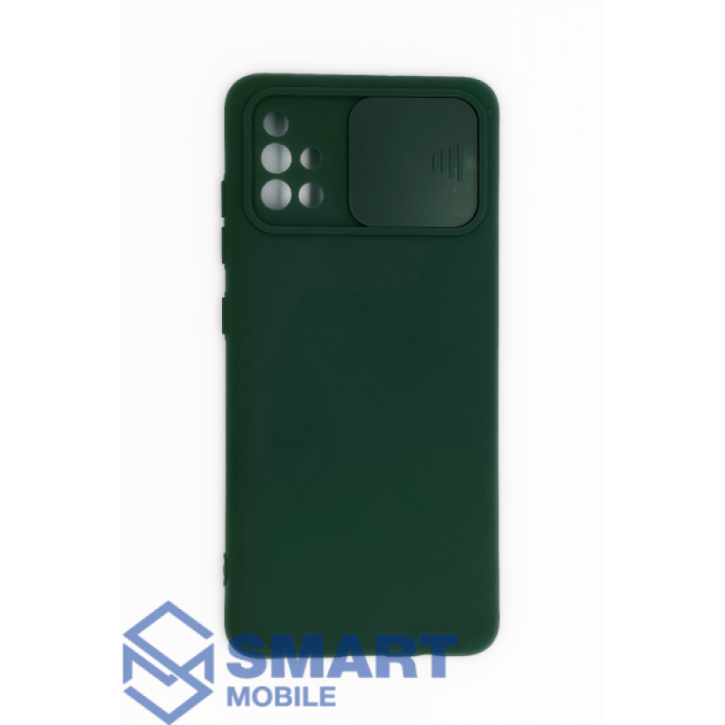 Чехол для Samsung Galaxy A515F A51/M407F M40s силиконовый, с защитой камеры (зеленый)