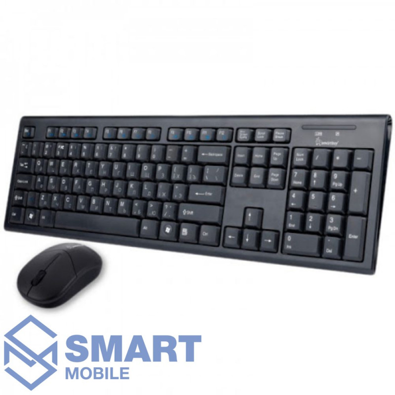 Беспроводной комплект клавиатура + мышь SmartBuy (23335AG) (черный)