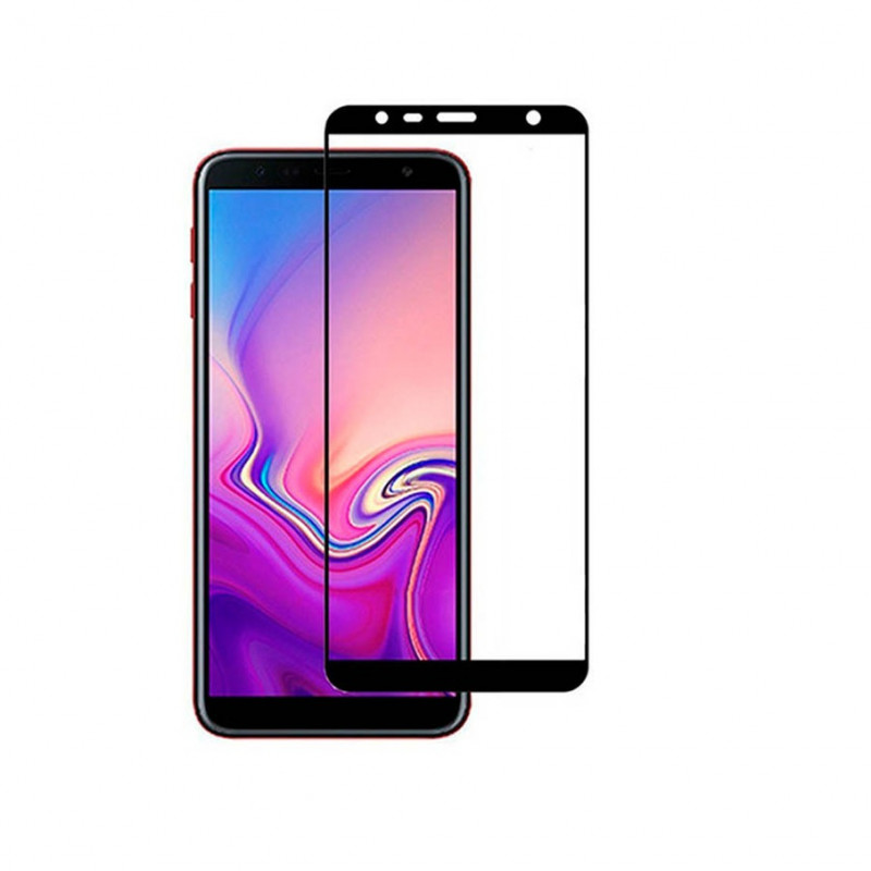 Защитное стекло для Samsung Galaxy J415F J4 Plus (2018)/J610F J6 Plus (2018)/J810F J8 (2018) (черный) (полное покрытие) (тех. пак.)