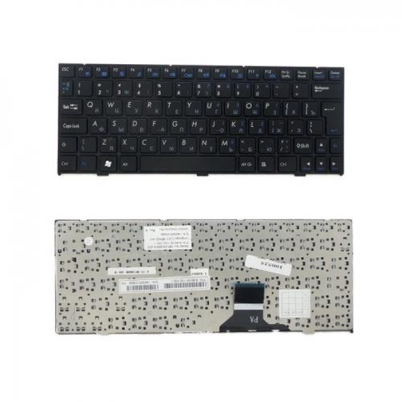 Клавиатура для ноутбука DNS 0121598, 0121595, 0121905, 0123869 Series. Г-образный Enter. Черная, с черной рамкой. PN: MP-08J66SU-430
