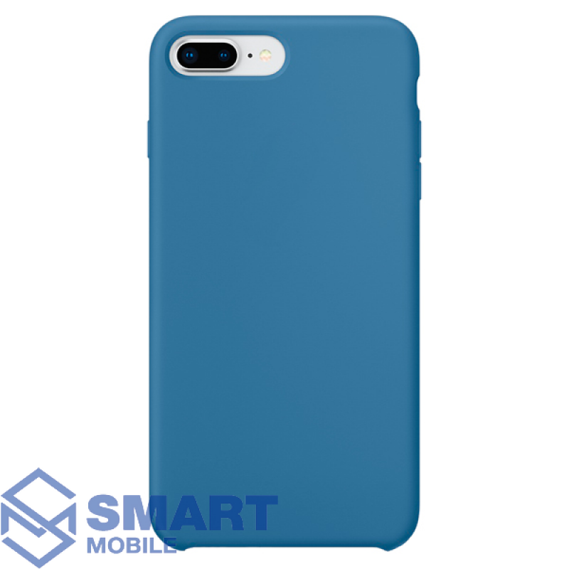 Чехол для iPhone 7 Plus/8 Plus "Silicone Case" (синий) с лого