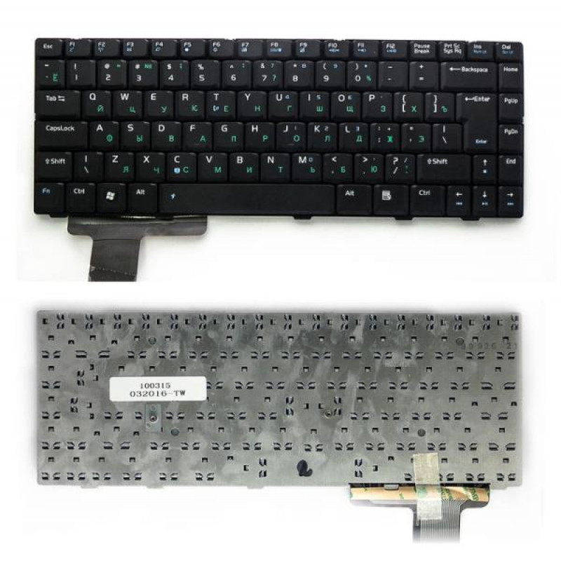 Клавиатура для ноутбука Asus V1A, V1S, V2 Series. Г-образный Enter. Черная, без рамки. PN: K020662R1