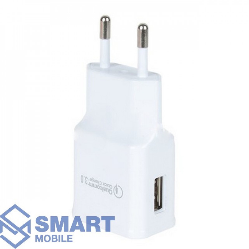 СЗУ с USB выходом 18W Fast Charge (2100 mAh/5V; 1670 mAh/9V) "Eltronic" без упаковки (белый)