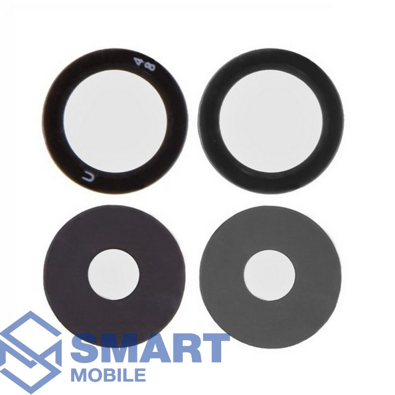 Стекло камеры для Samsung Galaxy A035F A03  (черный) (комплект 2 шт)